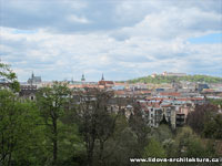 Město Brno s dominantou hradu a pevnosti Špilberk