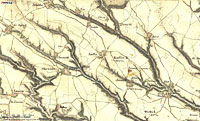 Jizerská tabule na historické mapě II. vojenského mapování