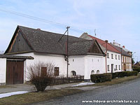 Hanácký dům se žudrem v obci Příkazy u Olomouce