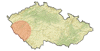 Západní Čechy - mapa