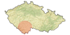Jižní Čechy - mapa