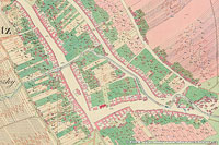 Osada Jizerka na mapě stabilního katastru